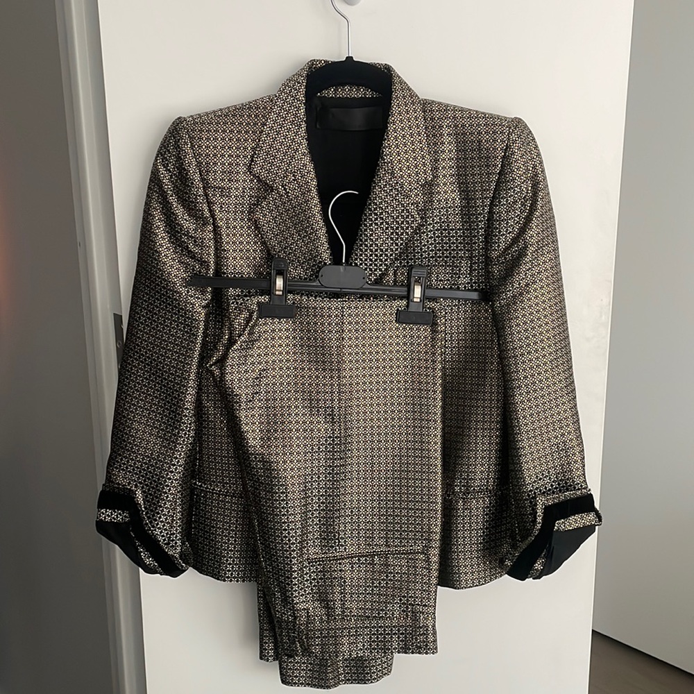 Haider Ackerman Black and Gold Women’s Two-Piece Suit